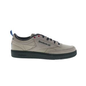Reebok Men's Grey and Black Low-Top Sneakers with Blue and Red Accents